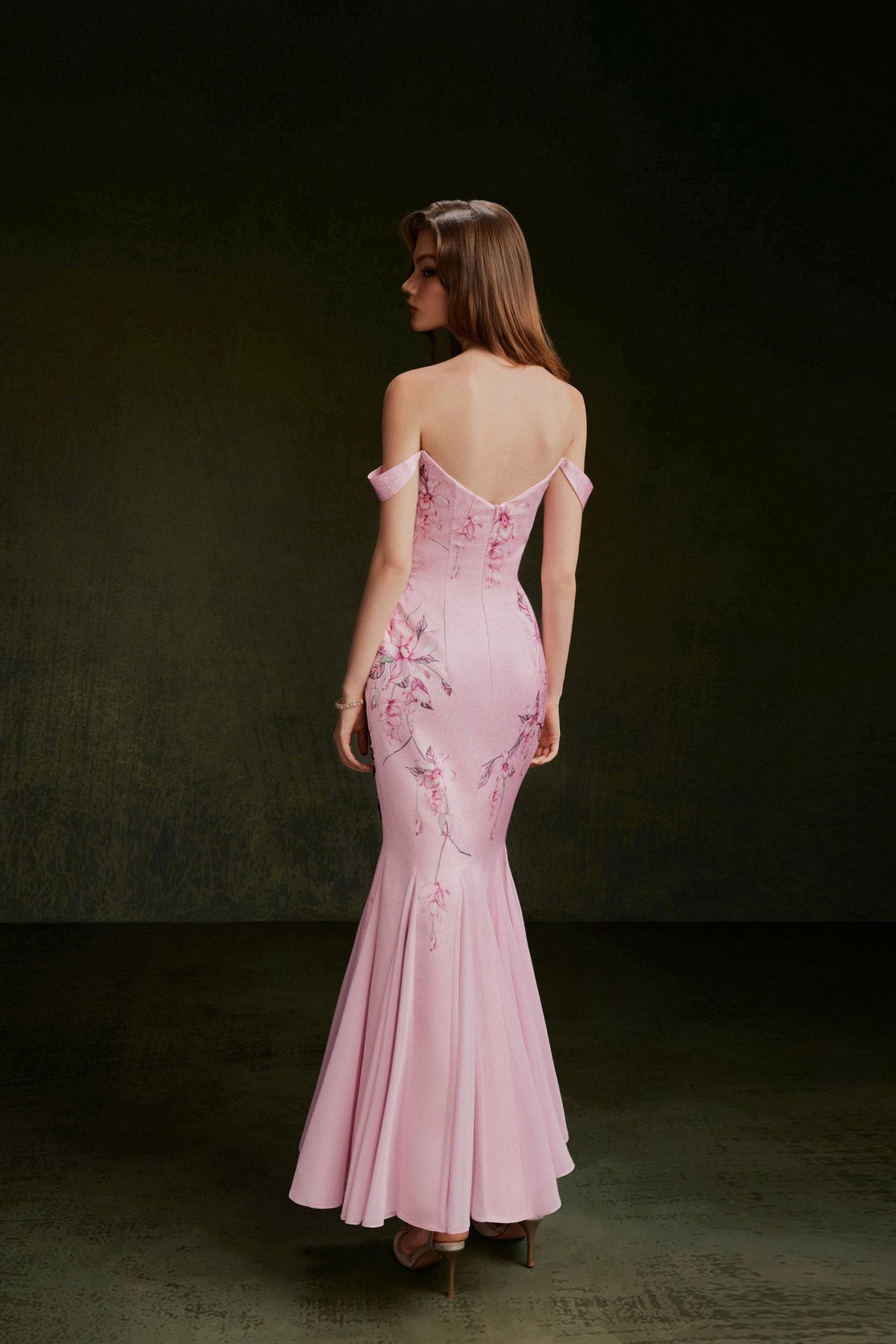 Vontier de Montier Panthère Bejeweled Gown Cool Pink