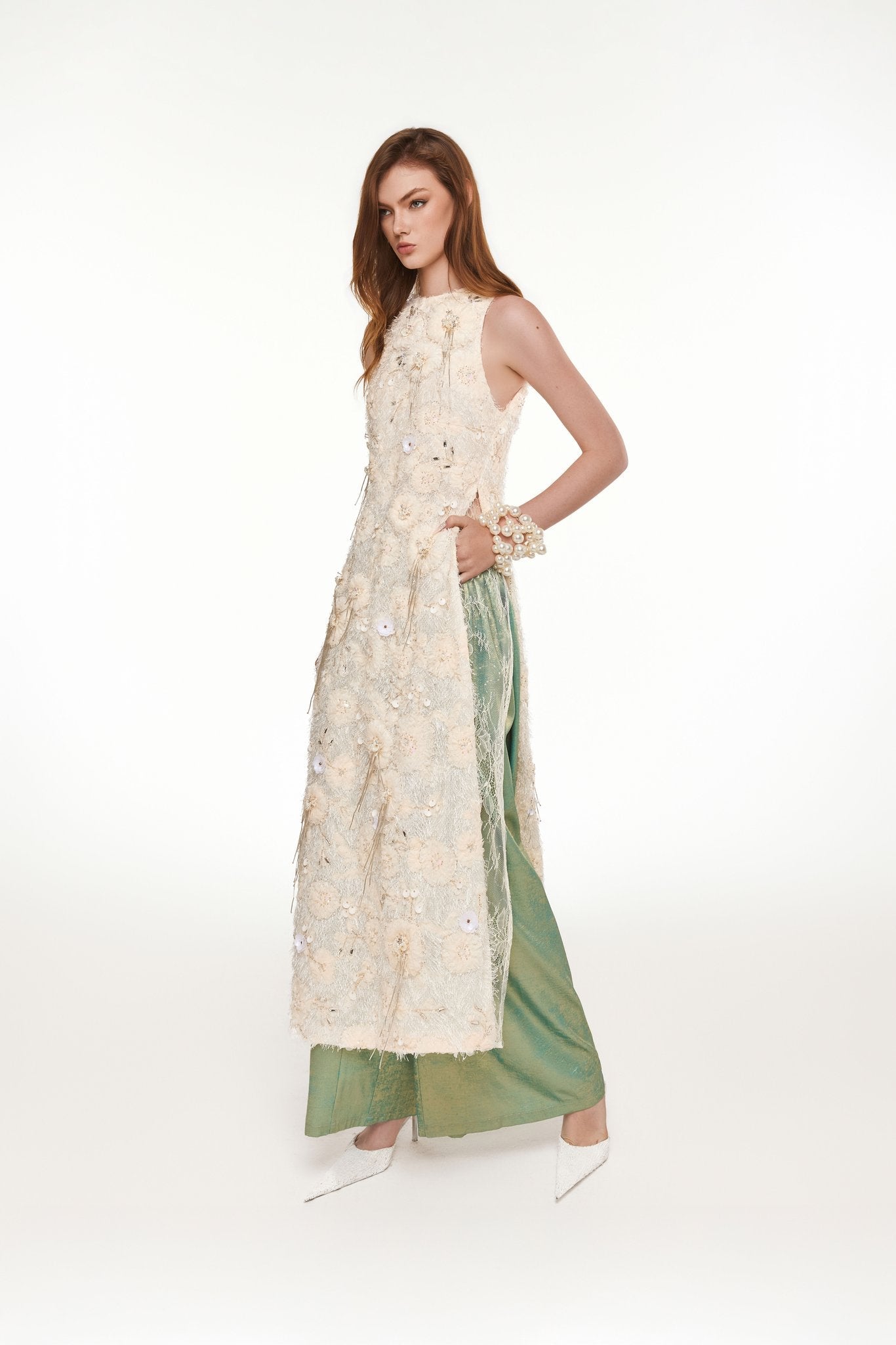 Camellia Beading Ao Dai