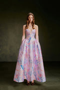 Vontier de Montier Songbird Embroidered Gown Cool Pink