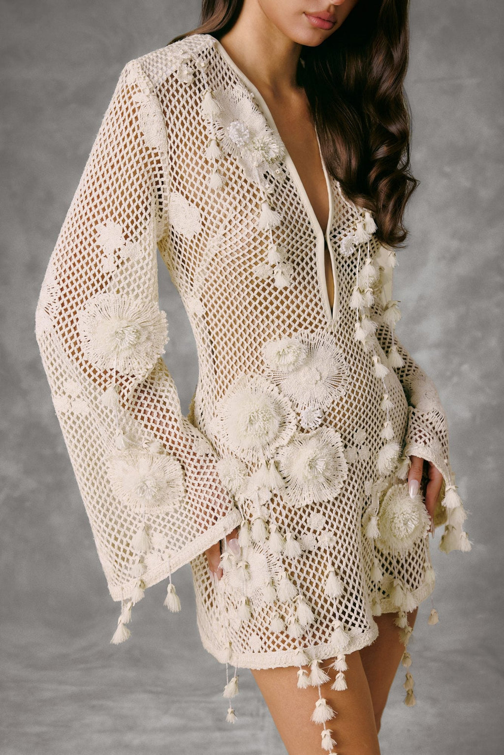 Cordelia Embroidered Mini Dress