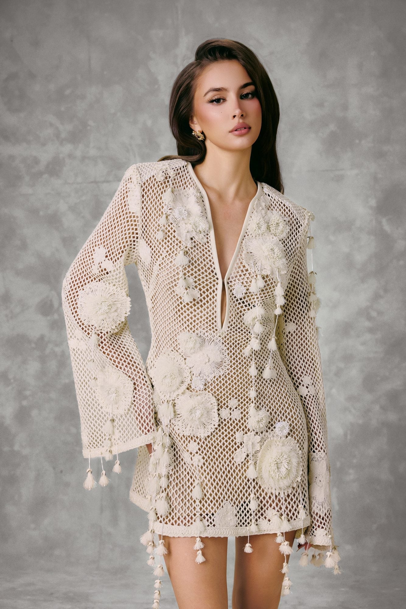 Cordelia Embroidered Mini Dress