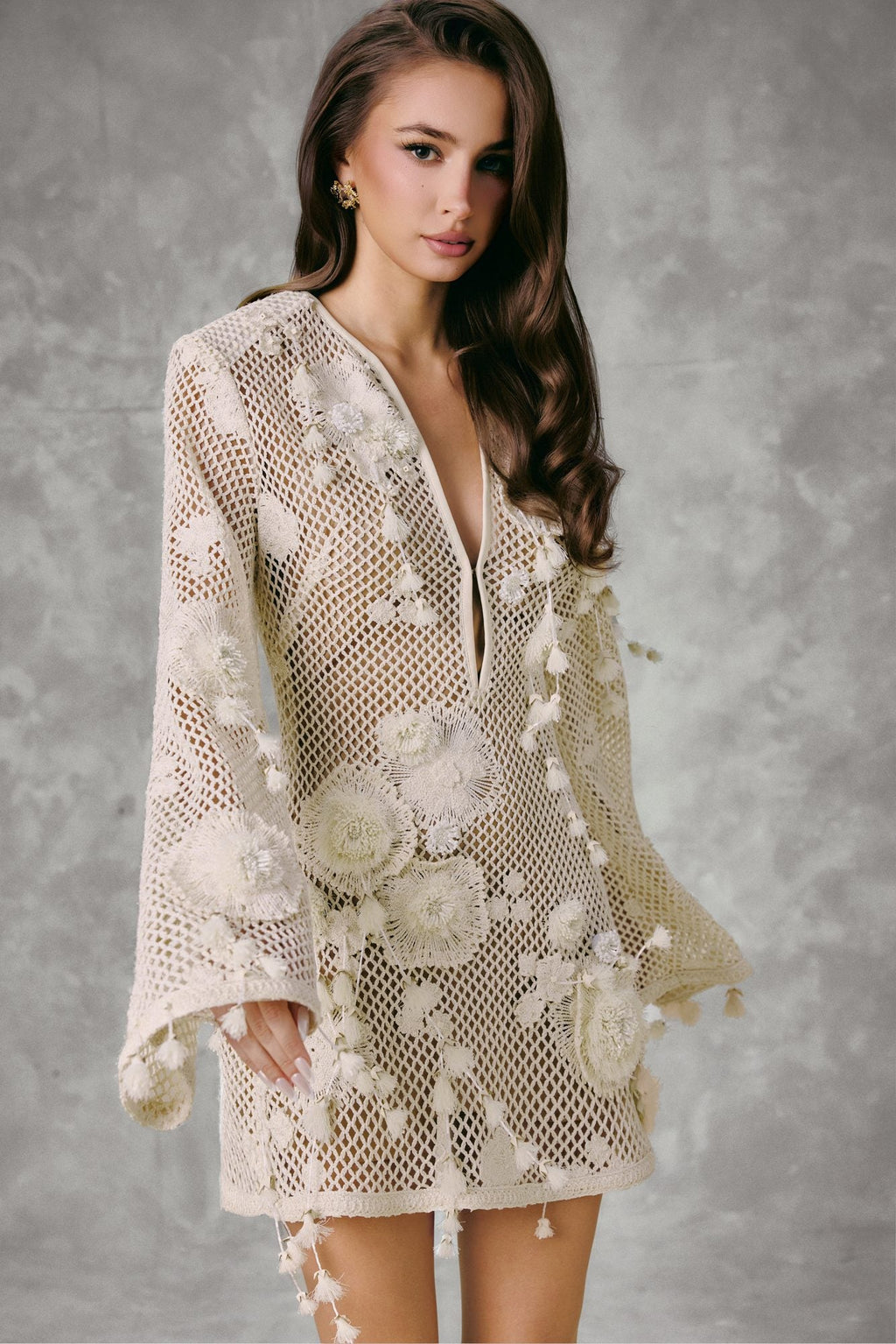 Cordelia Embroidered Mini Dress