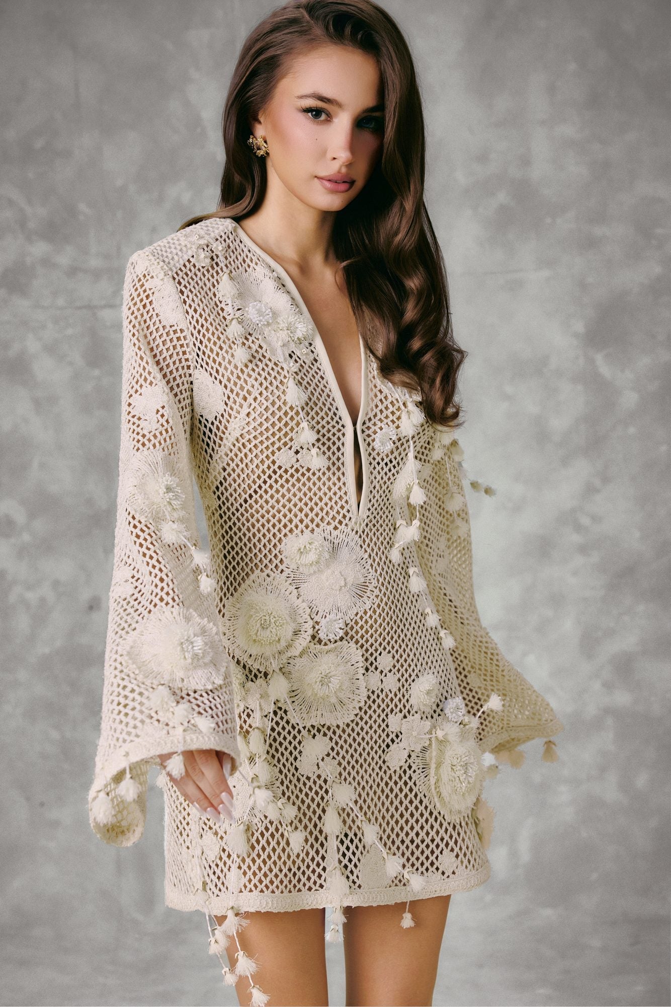 Cordelia Embroidered Mini Dress