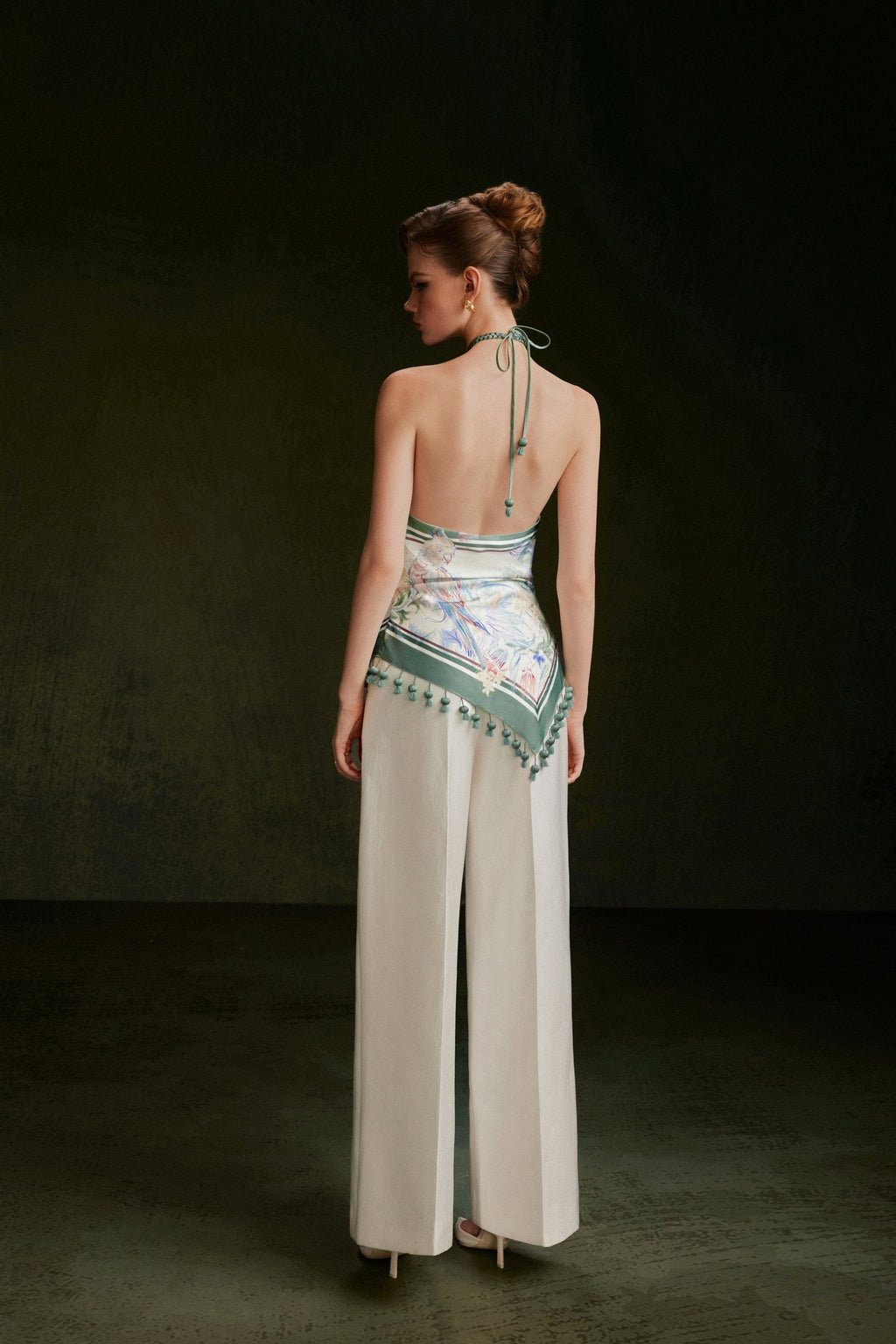 Vontier de Montier Iris Halter Top Green Parrot