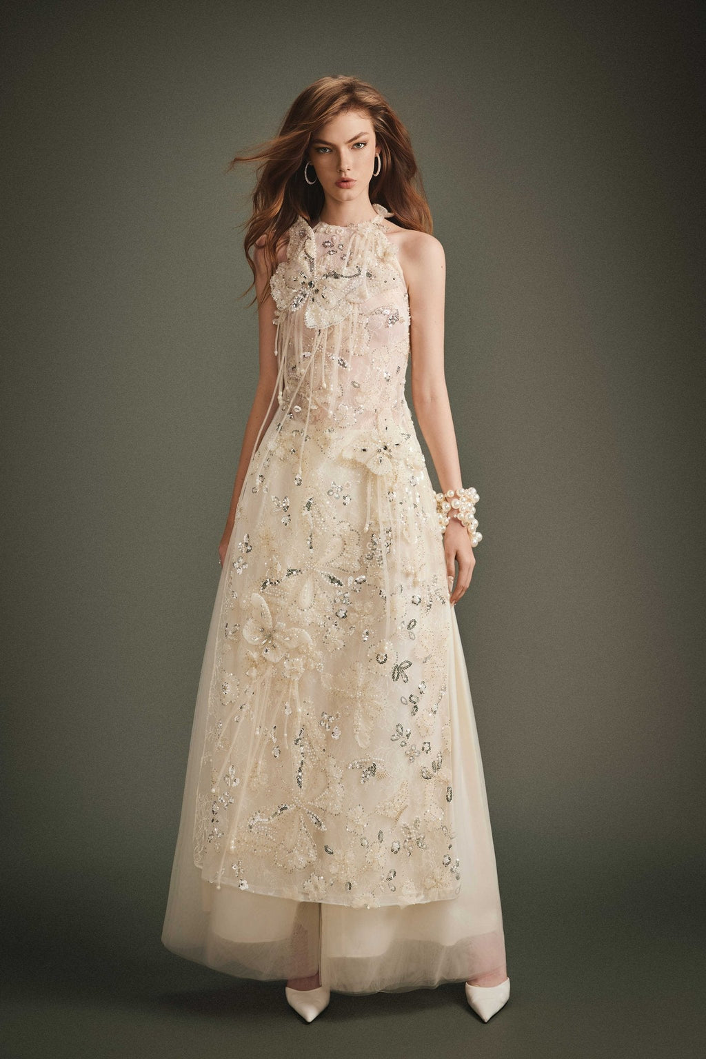 Papillon Beading Ao Dai