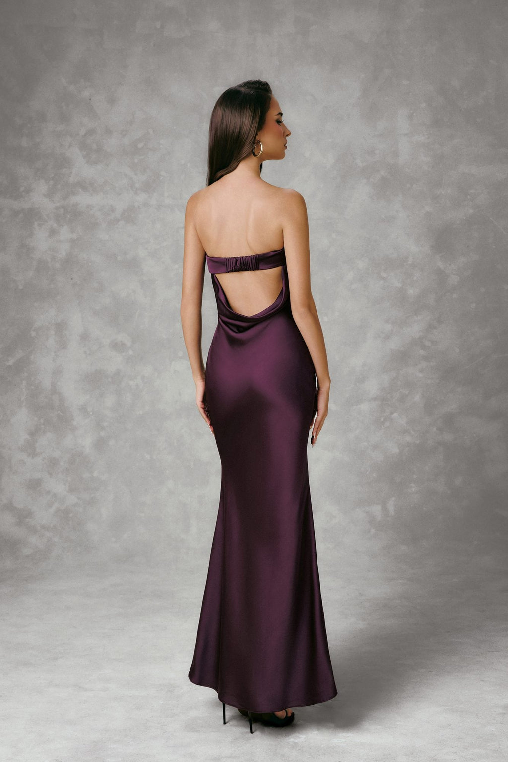 Satin Maxi Dress Amethyst