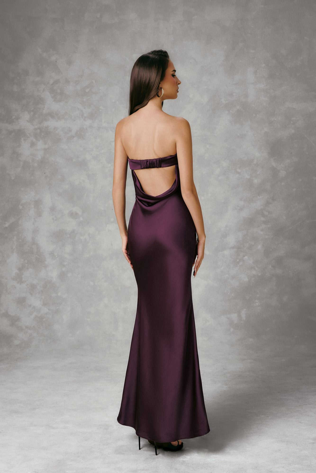 Satin Maxi Dress Amethyst