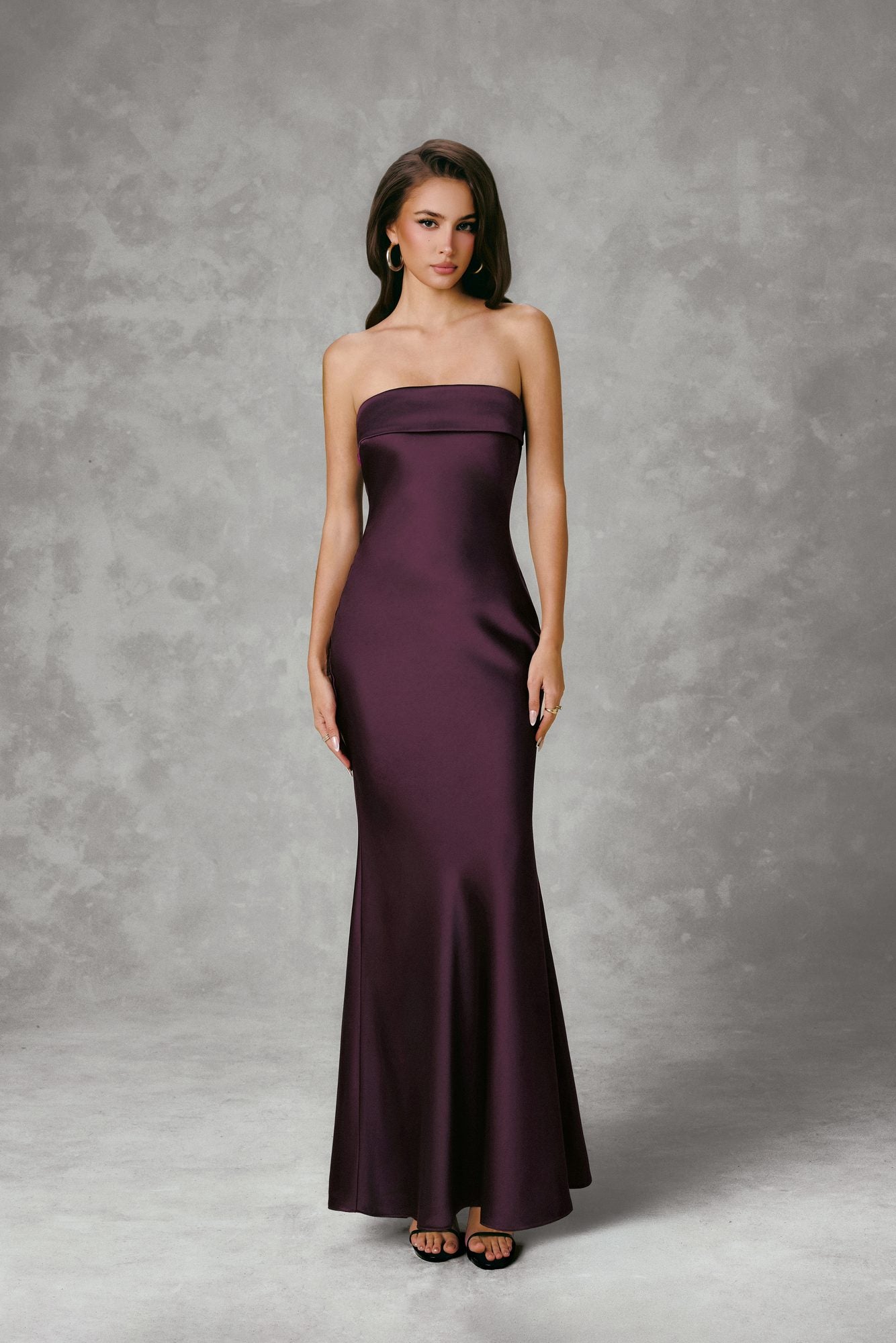 Satin Maxi Dress Amethyst