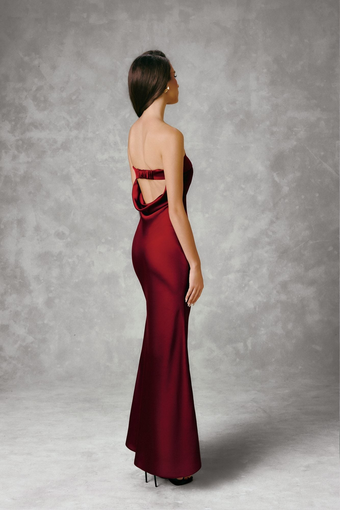 Satin Maxi Dress Ruby