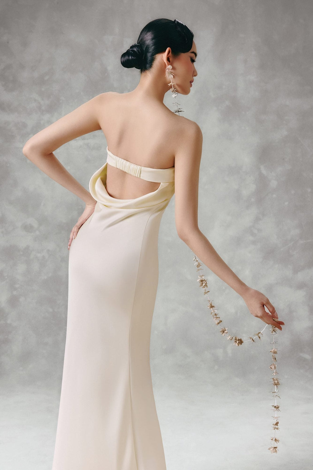 Satin Maxi Dress Pearl
