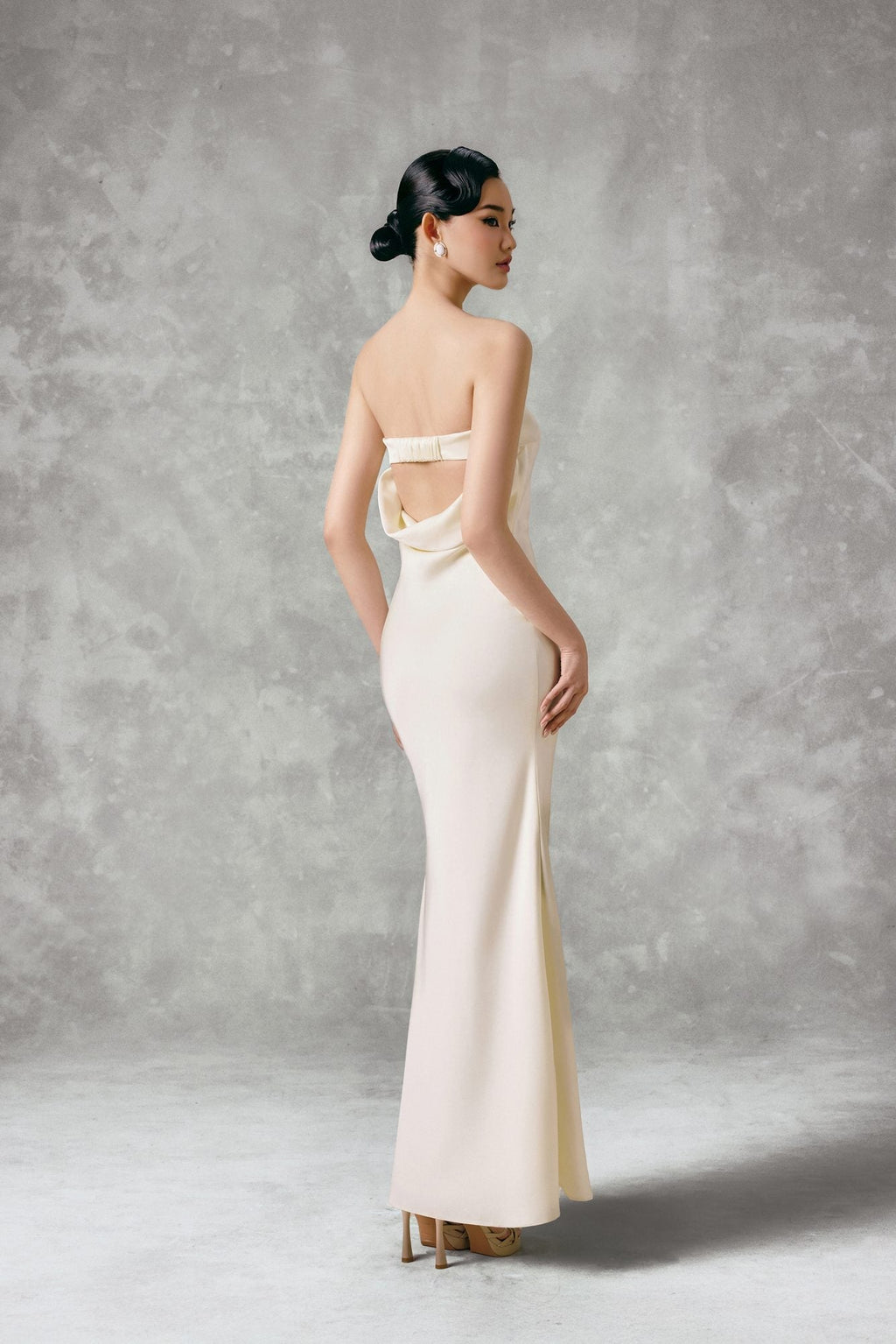 Satin Maxi Dress Pearl