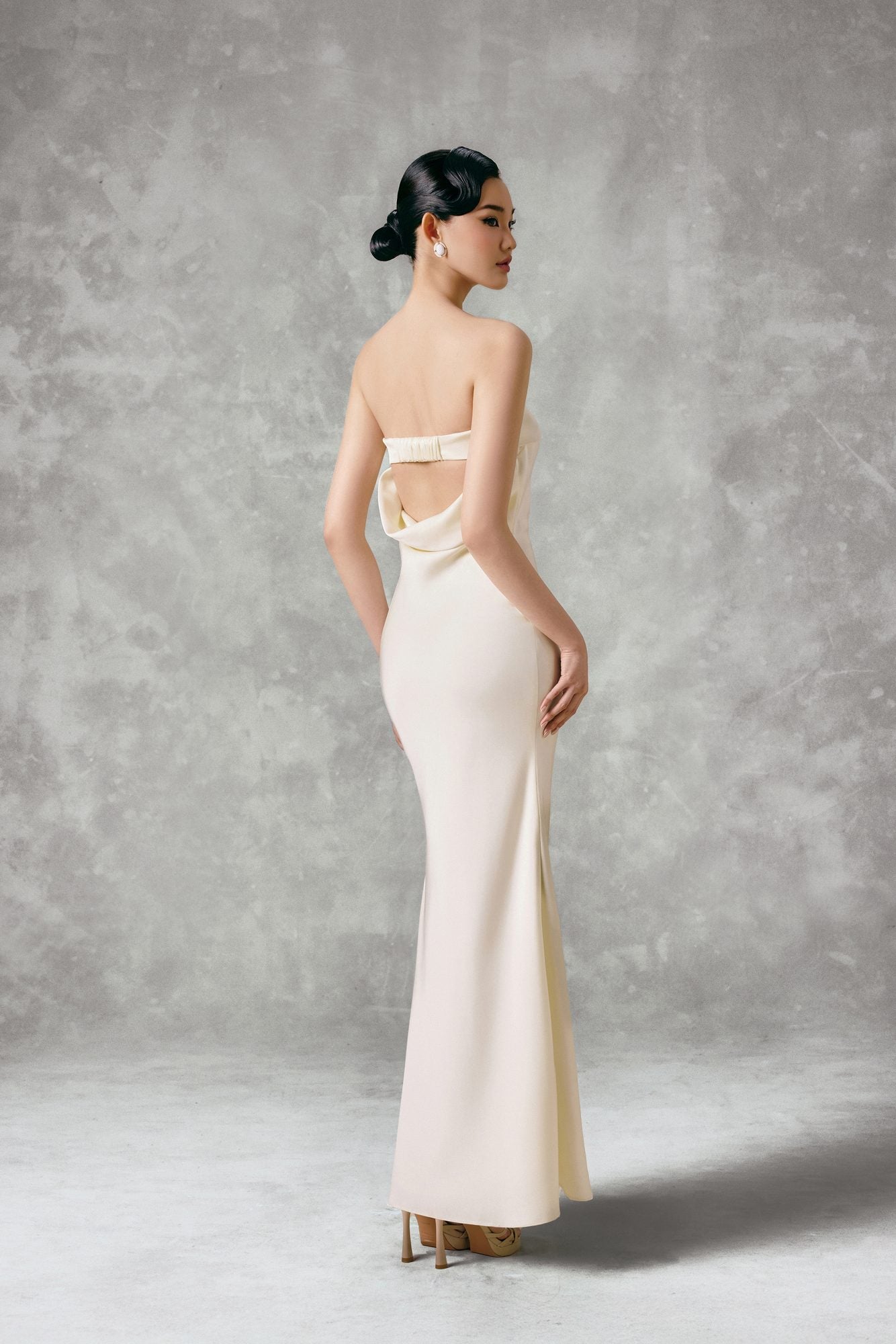 Satin Maxi Dress Pearl