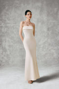 Satin Maxi Dress Pearl