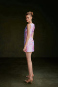 Vontier de Montier Songbird Winged Mini Gown Cool Pink