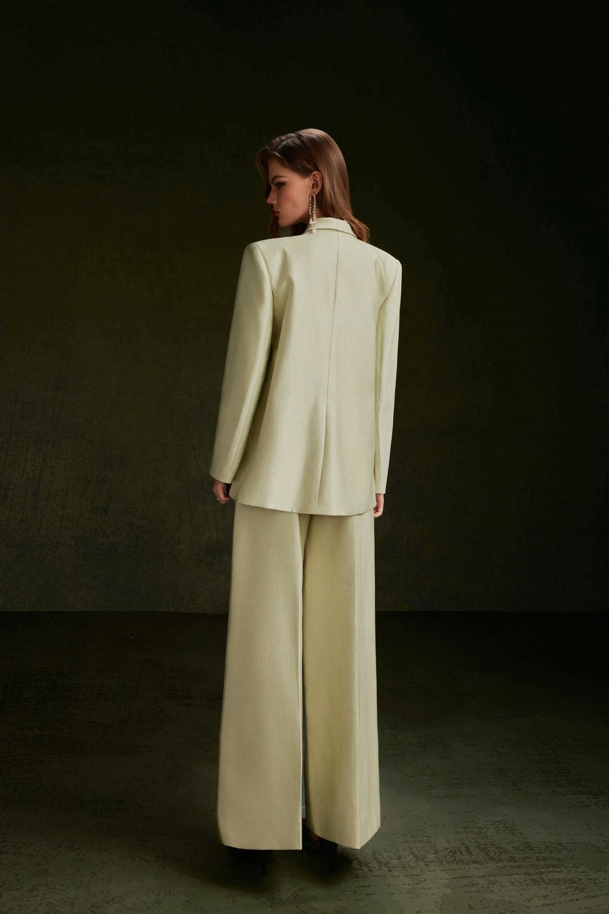 Vontier de Montier Tailored Textured Pants Pistachio