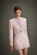 Floral Bejeweled Set Blush