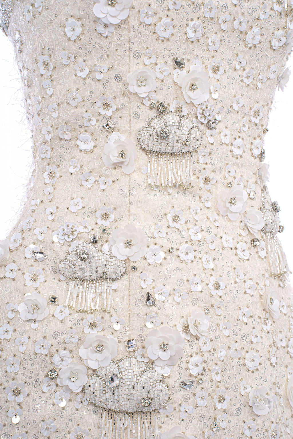 Embroidered Cloud Mini Dress